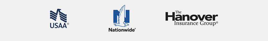 USAA {logo}
Nationwide {logo}
Hanover insurance {logo} 
